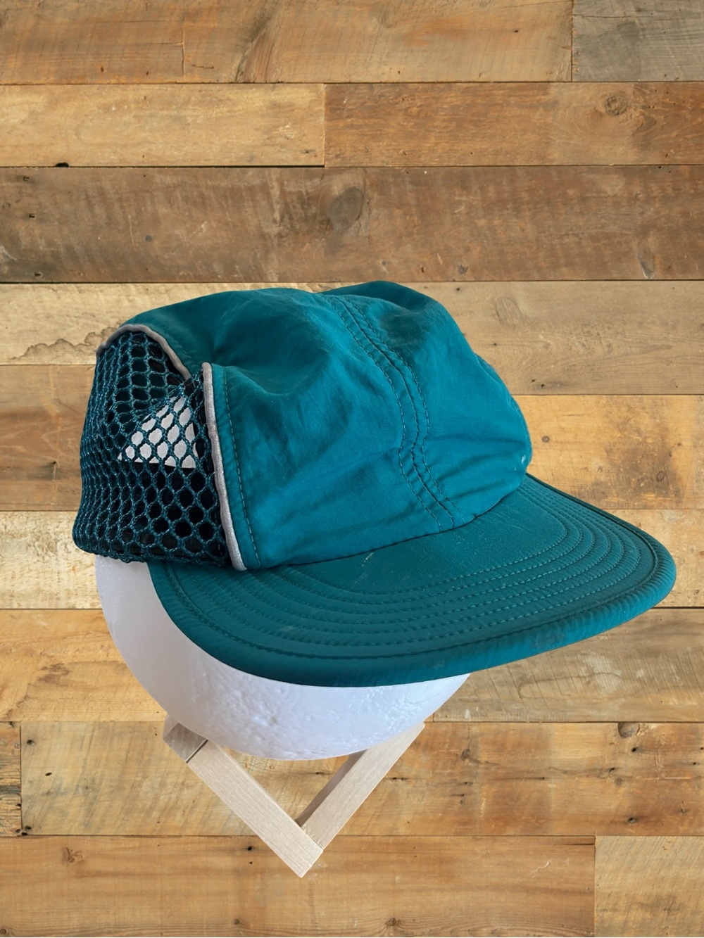 Raised By Wolves Mesh Running Cap Teal Reflective Trim Adjustable